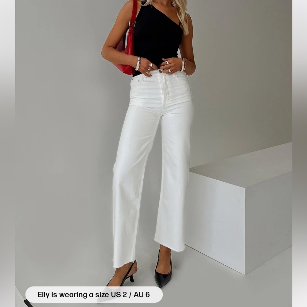 Fawcett High Rise Straight Leg Jeans White